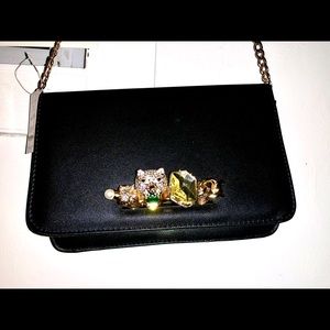 Clutch/ purse/ crossbody w/crystal jaguar